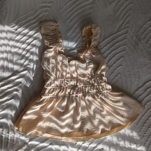 Ruffled Cream Top